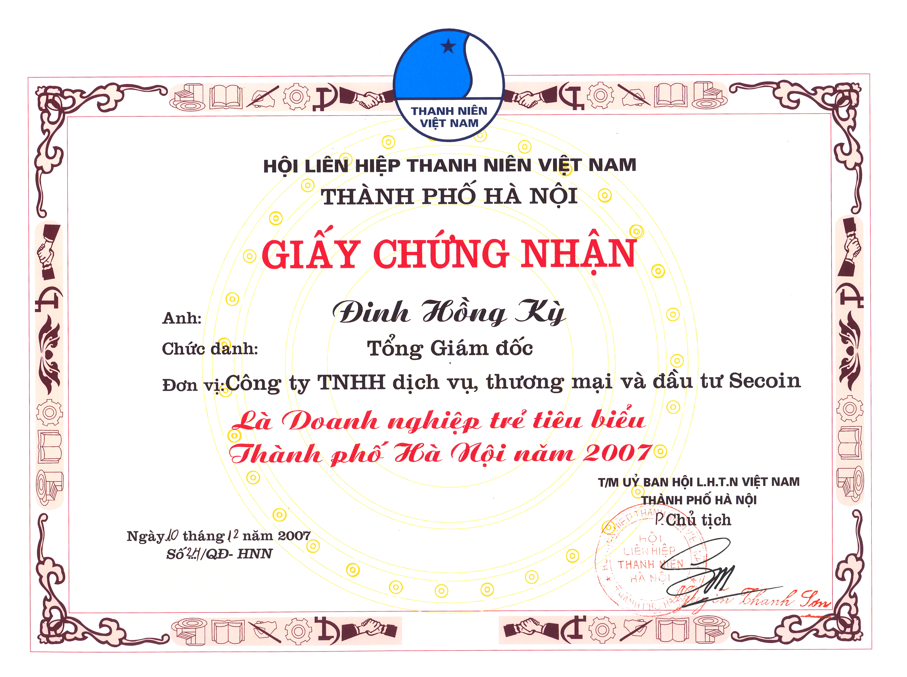 Hội liên hiệp thanh niên Việt Nam Tp. Hà Nội 