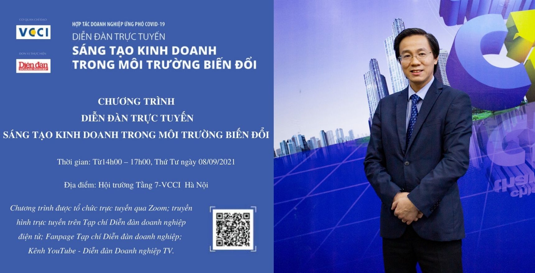 Diễn đàn trực tuyến: Sáng tạo kinh doanh trong môi trường biến đổi - Những chia sẻ của Ông Đinh Hồng Kỳ