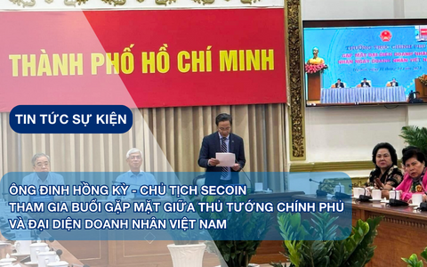 Ông Đinh Hồng Kỳ tham gia buổi gặp mặt giữa Thủ tướng Chính phủ và đại diện Doanh nhân Việt Nam